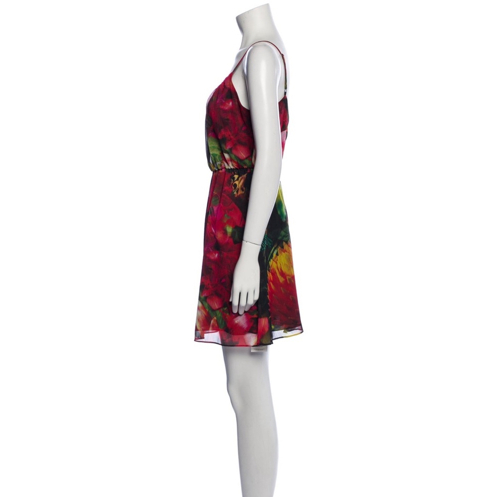 Alice + Olivia Daley Tropical Jungle Print BOHO Spaghetti Strap Dress Size L NEW - Picture 4 of 9